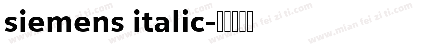 siemens italic字体转换